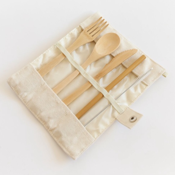 X S O L D X Utensil Wrap Set Bamboo - Picture 1 of 2